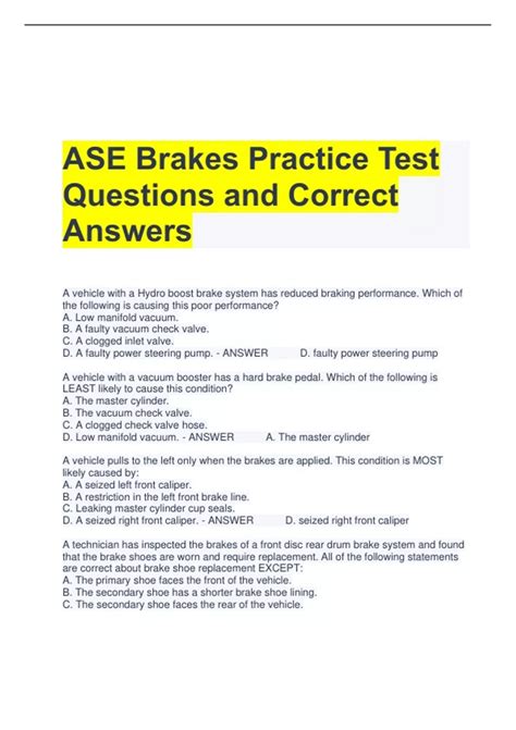 emergency brake practice test